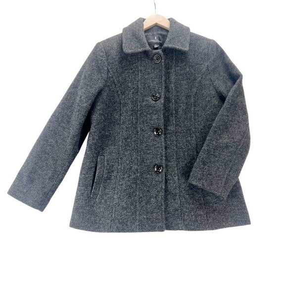 London Fog Jackets & Blazers - London Fog Grey Wool Blend Size PL